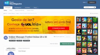 
                            9. Sokker Manager Futebol Online 2D e 3D - Jogos - MM Fórum