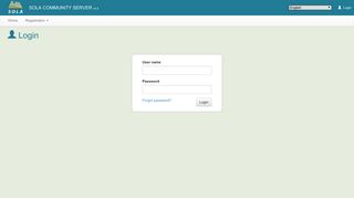 
                            5. SOLA Community Server v1.3 - Login