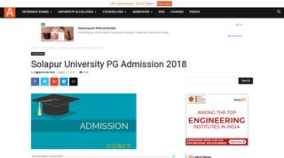 
                            10. Solapur University PG Admission 2018 | AglaSem Admission