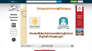 
                            7. Solapur University, Solapur How to Make AdmissionUsing Online ...