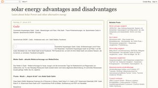 
                            12. solar energy advantages and disadvantages: Januar 2015