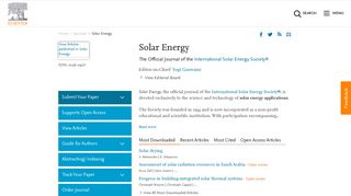 
                            13. Solar Energy - Journal - Elsevier