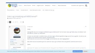 
                            3. Solar-Log Umstellung auf WEB Enerest™• Photovoltaikforum