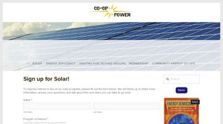 
                            4. Solar Sign Up — Co-op Power