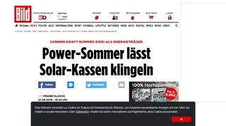 
                            12. Solar-Strom auf Platz 2: Power-Sommer lässt Solar-Kassen klingeln ...