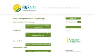 
                            10. Solar Training / Classes - Georgia Solar Energy Association