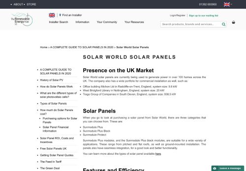 
                            3. Solar World Solar Panels | The Renewable Energy Hub