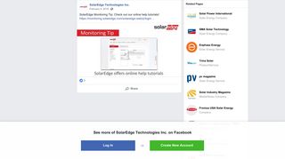 
                            10. SolarEdge Monitoring Tip: Check out our... - SolarEdge Technologies ...