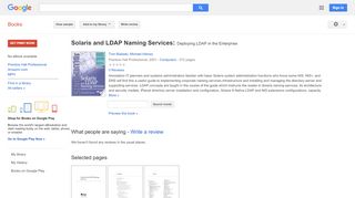 
                            11. Solaris and LDAP Naming Services: Deploying LDAP in the ...