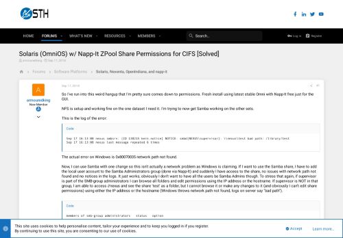 
                            4. Solaris (OmniOS) w/ Napp-It ZPool Share Permissions for CIFS ...