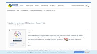 
                            11. Solarlog-home.de, kein FTP-Login zur Zeit möglich• Photovoltaikforum