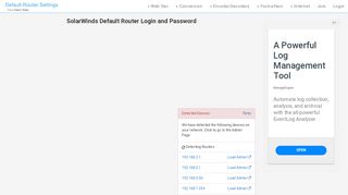 
                            11. SolarWinds Default Router Login and Password - Clean CSS