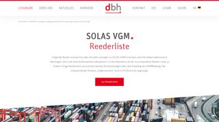 
                            5. Solas VGM Reederliste | dbh Logistics IT AG