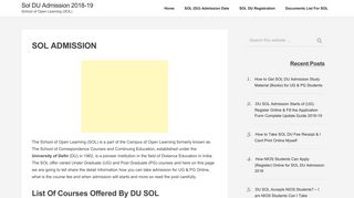 
                            8. sol.du.ac.in: DU SOL Admission Date, Online Application Form Fees ...