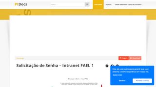 
                            7. Solicitação de Senha – Intranet FAEL 1 - PtDocs.com