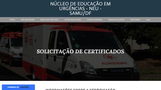 
                            9. Solicitar Certificados - NÚCLEO DE EDUCAÇÃO EM ... - neu - samu/df