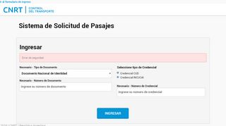 
                            1. Solicitar Pasajes ::: C.N.R.T. - CNRT - Reserva de Pasajes