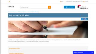 
                            3. Solicitud de Certificados - EscritorioEmpresa