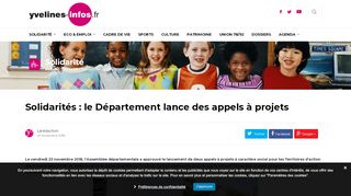 
                            13. Solidarités : le Département lance des appels à projets - Yvelines Infos