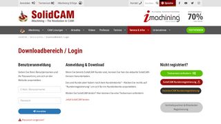 
                            10. SolidCAM CAM Software: Downloadbereich / Login