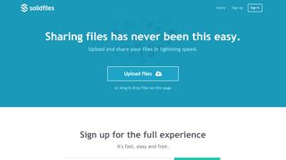 
                            2. Solidfiles - Free File Hosting - Upload Your Files