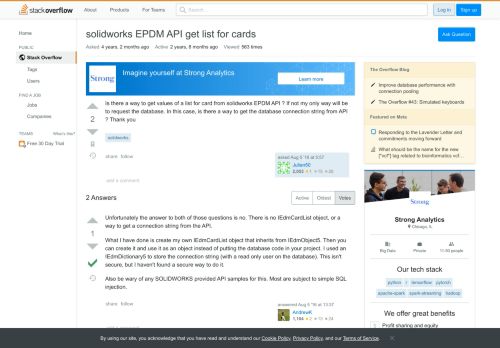 
                            11. solidworks EPDM API get list for cards - Stack Overflow