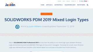 
                            6. SOLIDWORKS PDM Mixed Login Types is new in ...