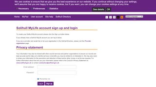 
                            7. Solihull MyLife - Login