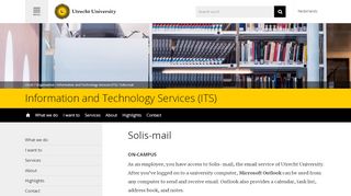 
                            2. Solis-mail - Information and Technology Services (ITS) - Utrecht ...