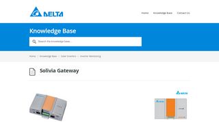 
                            6. Solivia Gateway – Delta Support