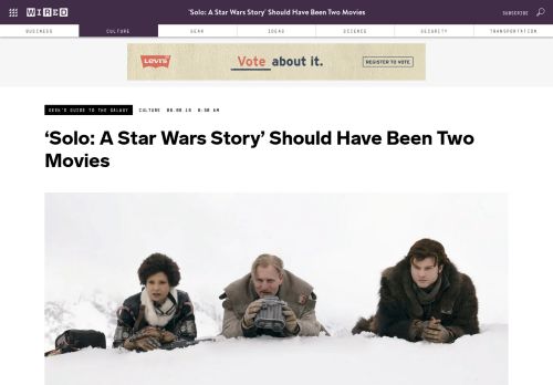 
                            9. 'Solo: A Star Wars Story' Should Have Been Two Movies | WIRED