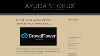 
                            8. Solo se podrá iniciar sesion en Crowdflower con Facebook | Ayuda ...