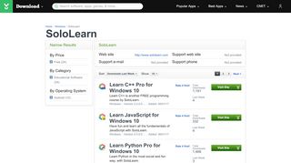 
                            9. SoloLearn - Download.com