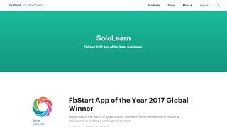 
                            6. SoloLearn - Success Story - Facebook for Developers