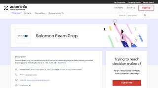 
                            12. Solomon Exam Prep | ZoomInfo.com