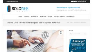 
                            11. Soloweb Dicas - Como alterar a logo da área de login do WordPress ...