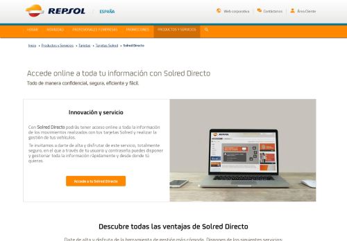 
                            1. Solred Directo: accede online a toda tu información | Repsol ES