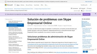 
                            6. Solución de problemas con Skype Empresarial Online | Microsoft Docs