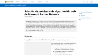 
                            8. Solución de problemas de signo de sitio web de Microsoft Partner ...