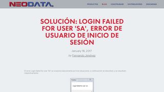 
                            9. Solución: Login failed for user 'SA', Error de usuario de inicio de ...