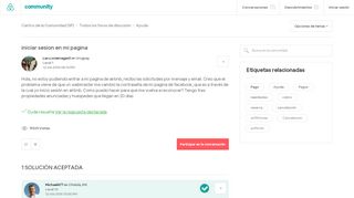 
                            4. Solucionado: iniciar sesion en mi pagina - Airbnb Community