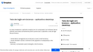 
                            8. Solucionado: Tela de login em branco - aplicativo desktop ...