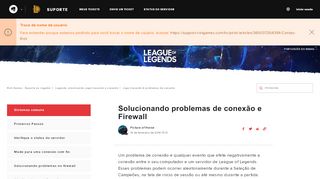 
                            7. Solucionando problemas de conexão e Firewall - Riot Games Support