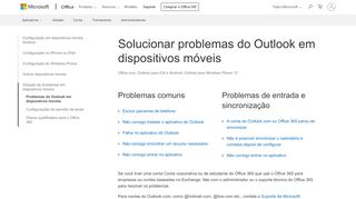 
                            10. Solucionar problemas do Outlook em dispositivos móveis - Suporte do ...