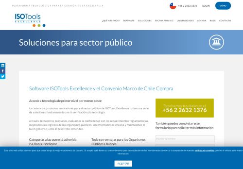 
                            3. Soluciones para sector público - ISOTools Chile