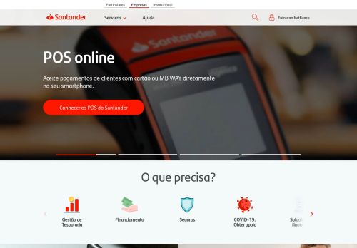 
                            4. Soluções para Empresas e Negócios no Santander