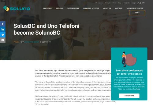 
                            6. SolusBC and Uno Telefoni become SolunoBC