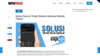 
                            13. Solusi Device Tidak Dikenal Aplikasi Mobile Topup | Duta Pulsa