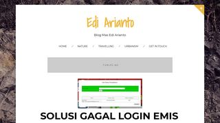 
                            13. Solusi Gagal Login EMIS 2017/2018 - Edi Arianto