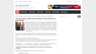 
                            10. SOLUSI GAGAL LOGIN PADA VERVAL PD DAN SDM DATA ...